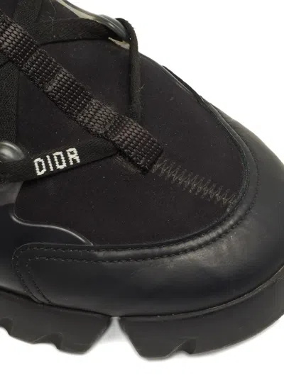 Pre-owned Dior Lace-up Sneakers In Black