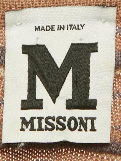 Pre-owned Missoni Patterned Mini Dress In Brown