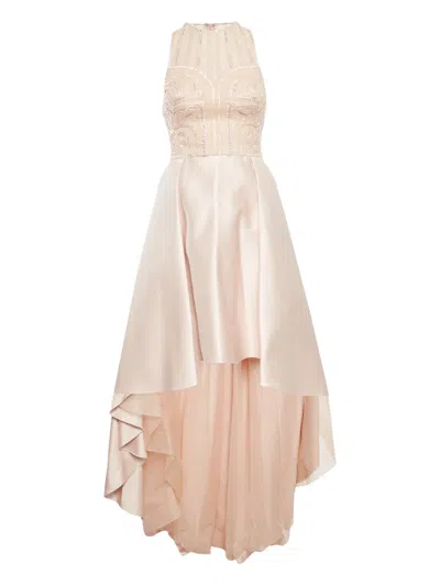 Pre-owned Zuhair Murad Embellished High-low Gown In Neutral