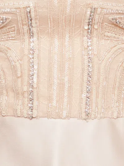 Pre-owned Zuhair Murad Embellished High-low Gown In Neutral