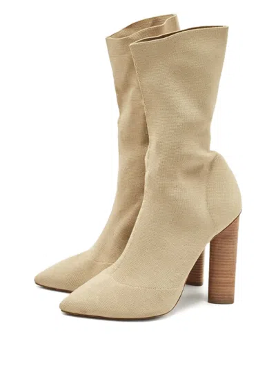 Pre-owned Adidas Originals Pointed-toe Boots In Neutral