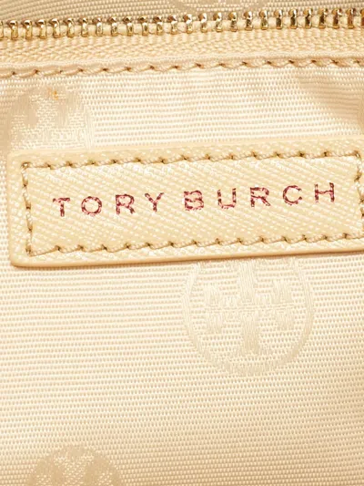 Pre-owned Tory Burch Medium Robinson Dome Leather Tote Bag In Neutral
