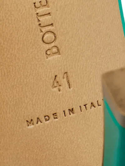 Pre-owned Bottega Veneta Stretch Heeled Slide Sandals In Green