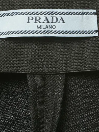 Pre-owned Prada Side-stripe Trousers In Black