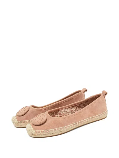 Pre-owned Tory Burch Minnie Ballet Flats In Pink