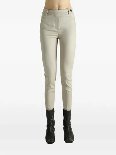 Brunello Cucinelli Button Sabbia Trousers In White