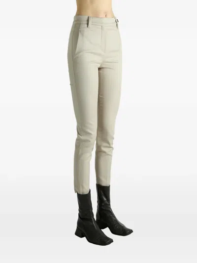 Brunello Cucinelli Button Sabbia Trousers In White