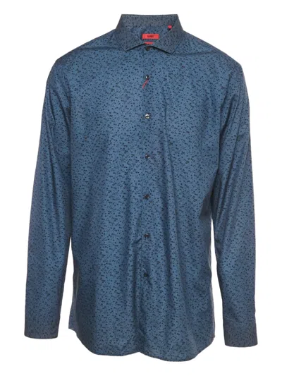Pre-owned Hugo Boss Erriko Printed Shirt In Blue