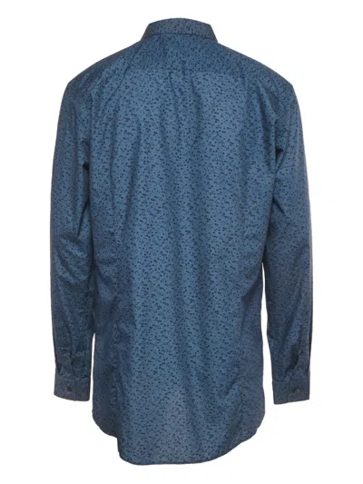 Pre-owned Hugo Boss Erriko Printed Shirt In Blue