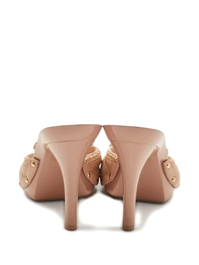 Pre-owned Dior Bow-detail Heeled Sandals In Pink