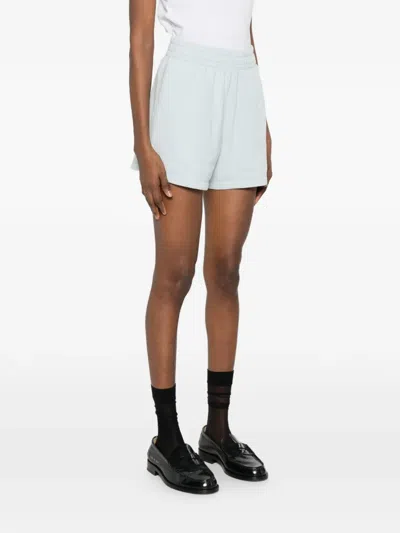 Anine Bing Kam Elasticated Logo Shorts In Blue