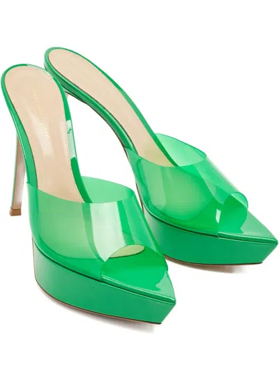Pre-owned Gianvito Rossi Betty Pointed Mules In Green