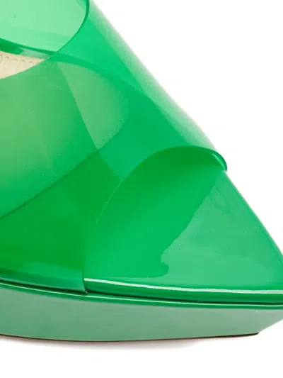 Pre-owned Gianvito Rossi Betty Pointed Mules In Green