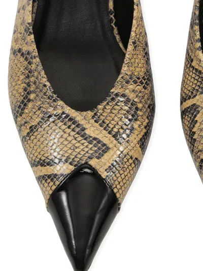 Rotate Birger Christensen Slingback Leather Pumps In Animal Print