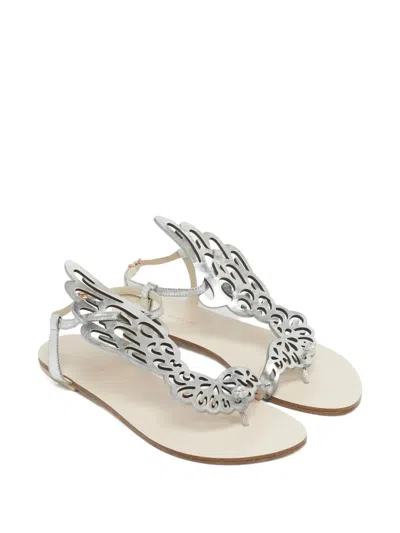 Pre-owned Sophia Webster Madame Butterfly Sandals In Silver