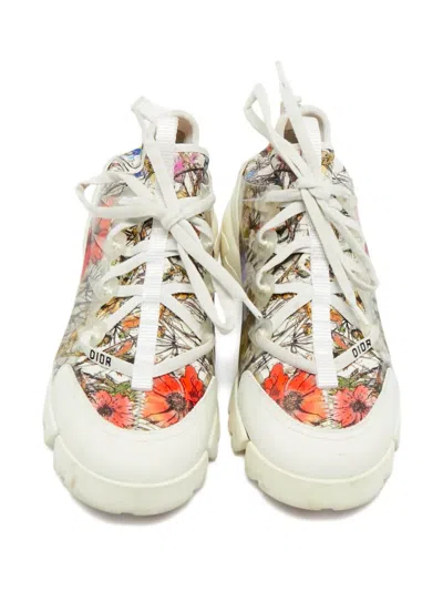 Pre-owned Dior D-connect Sneakers In White