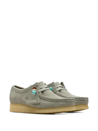 Clarks Originals Wallabee Suede Sandals In Gray