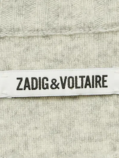 Pre-owned Zadig & Voltaire Colour-block Wool Sweater In Gray