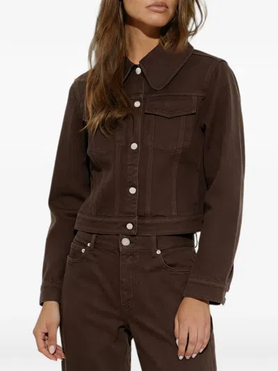 By Malene Birger Villies Organic Cotton Denim Jacket In Brown
