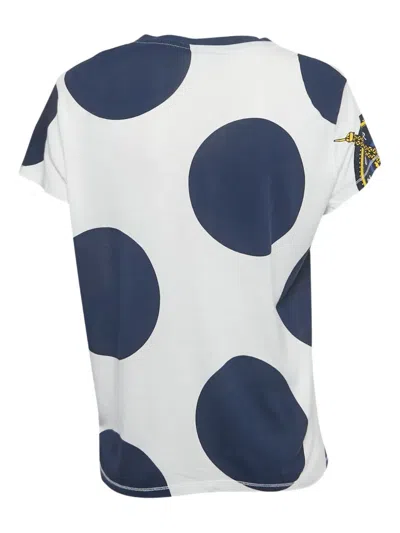 Pre-owned Kenzo Graphic Polka-dot T-shirt In White