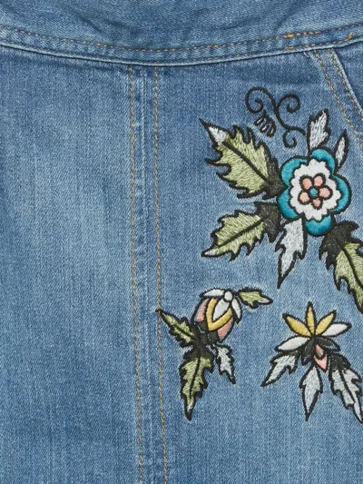 Pre-owned Zadig & Voltaire Embroidered Skirt In Blue