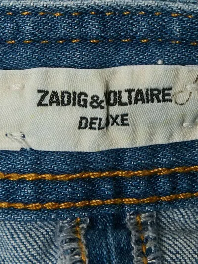 Pre-owned Zadig & Voltaire Embroidered Skirt In Blue