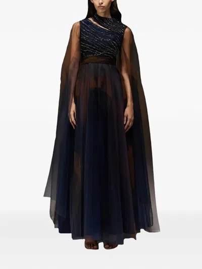 Tha Seen Sequin-embellishment Maxi Dress In Brown