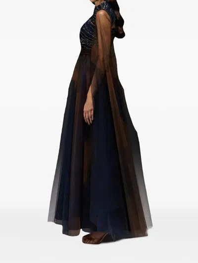 Tha Seen Sequin-embellishment Maxi Dress In Brown