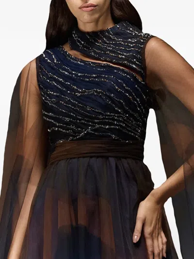 Tha Seen Sequin-embellishment Maxi Dress In Brown