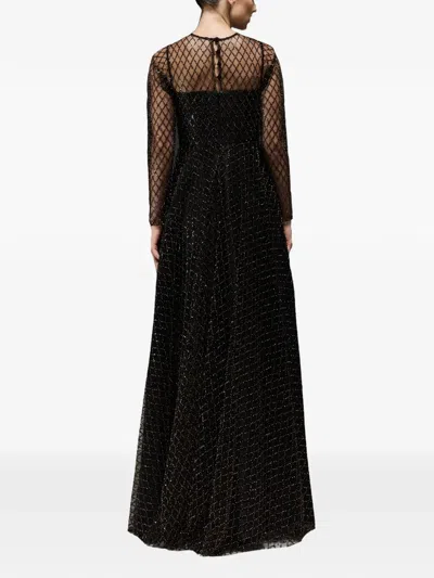 Tha Seen Beaded-embellishment Maxi Dress In Black