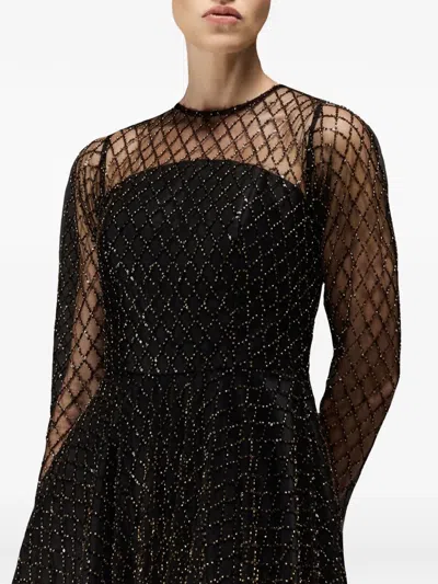 Tha Seen Beaded-embellishment Maxi Dress In Black