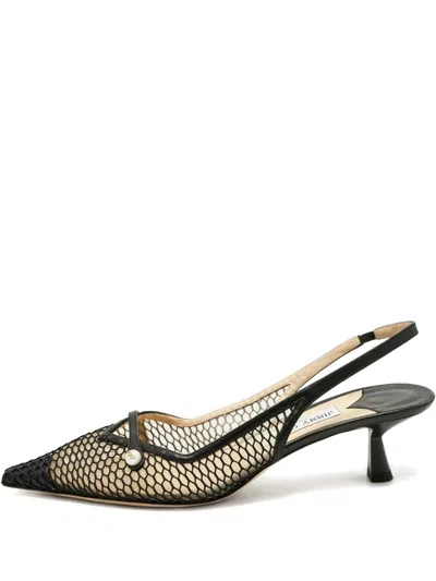 Pre-owned Jimmy Choo Fetto Slingback Pumps In Black