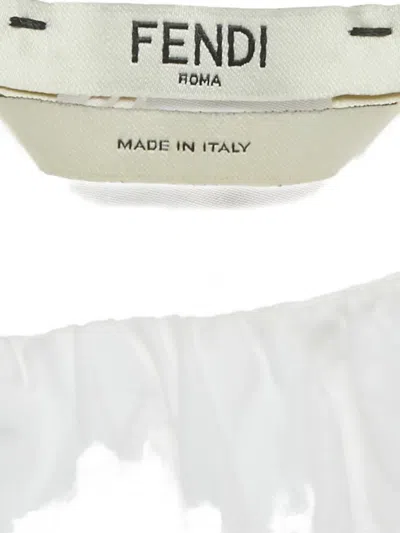 Pre-owned Fendi Balloon-sleeve Blouse In White