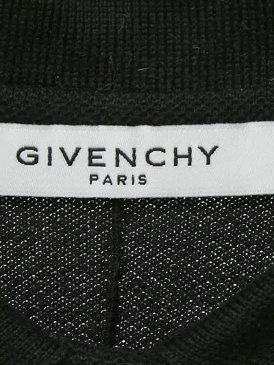 Pre-owned Givenchy Star-appliqués Polo-collar Dress In Black