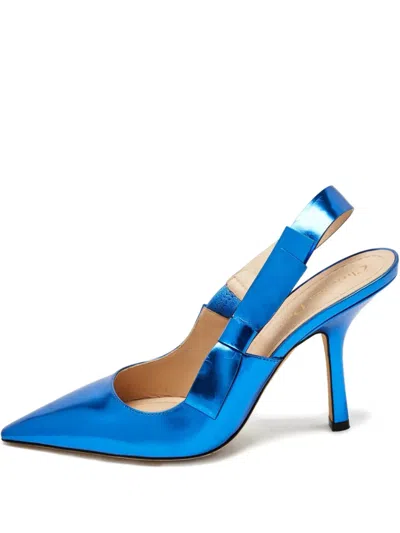 Pre-owned Dior Sweet-d Bow Slingback Pumps In Blue
