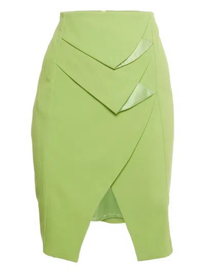 Pre-owned Emporio Armani Slit Mini Skirt In Green
