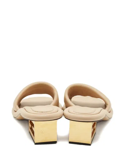 Pre-owned Fendi Baguette Sandals In Neutral