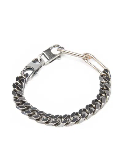Mm6 Maison Margiela Curb-chain Bracelet In Metallic