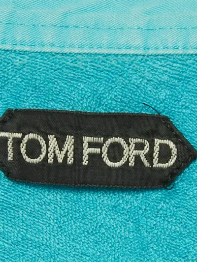 Pre-owned Tom Ford Terry Polo Shirt In Blue
