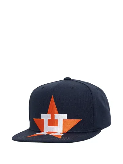 Mitchell & Ness Mlb Xi Logo Cooperstown Houston Astros Embroidered-detail Baseball Cap In Blue