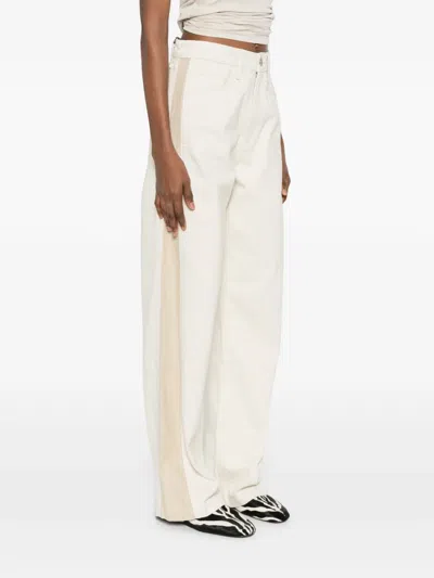 Rag & Bone Logan Side-stripe Jeans In White