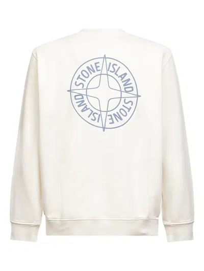 Stone Island Embossed Logo Sweatshirt In Neutral