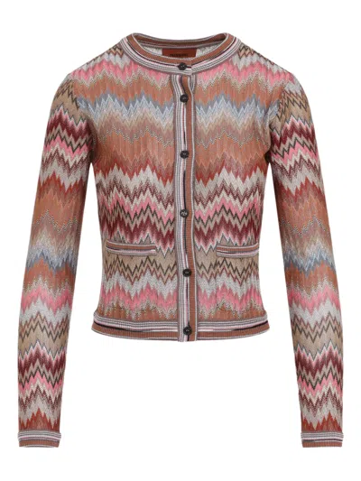 Missoni Button-up Cardigan In Brown