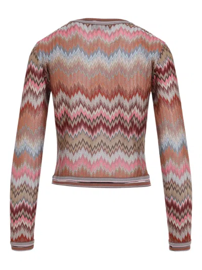 Missoni Button-up Cardigan In Brown
