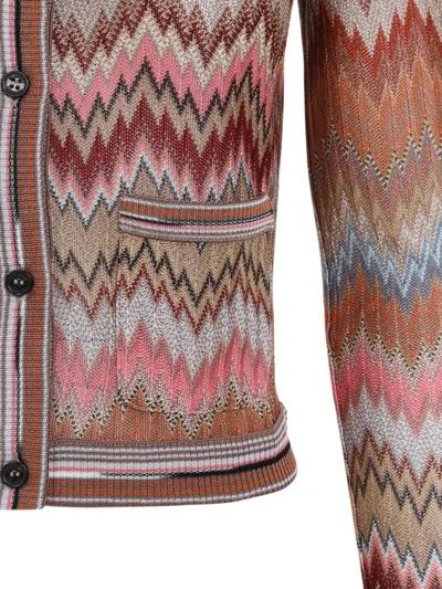 Missoni Button-up Cardigan In Brown