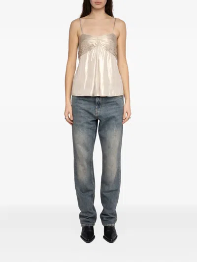 Zadig & Voltaire Cippie Blouse In Brown