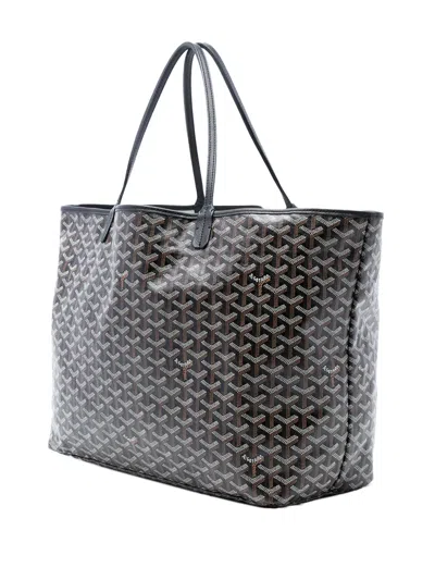 Pre-owned Goyard 2019 Ine Saint Louis Gm Tote Bag In Black