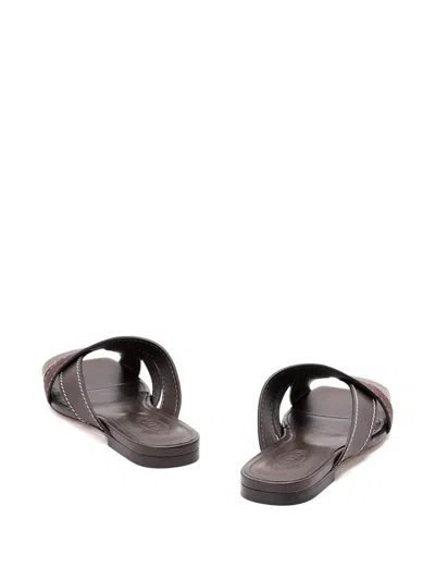 Tod's Cross-straps Flat Sandals In Brown