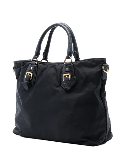 Pre-owned Prada 2013-2025 Tessuto Satchel In Black