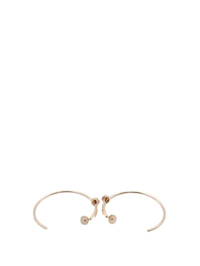 Pre-owned Cartier 2010-2025 Large 18k Rose Gold Juste Un Clou Hoop Earrings In Pink